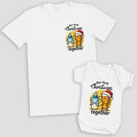 Our First Christmas Baby Gift Set - Set of 2 - Father & Baby Matching Set - Dad & Baby