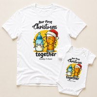 PERSONALISED Our First Christmas Together Milk Bottle & Pint Glass - Baby Gift Set - (Sold Separately)
