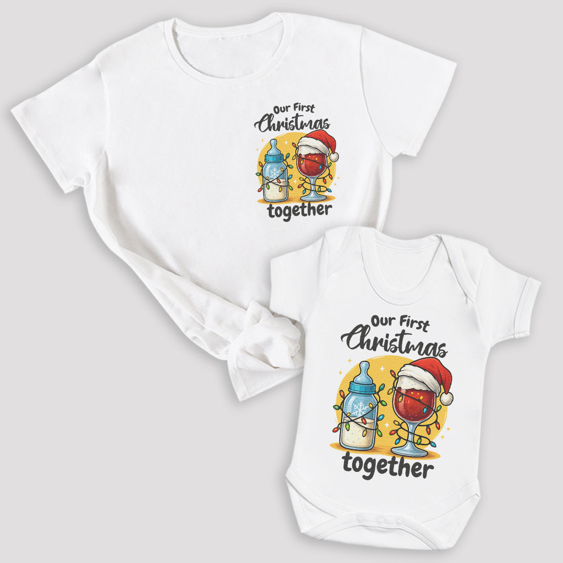 Our First Christmas Baby Gift Set - Set of 2 - Father & Baby Matching Set - Mum & Baby
