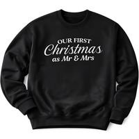 Our First Christmas As Mr & Mrs Christmas Sweater - Christmas Jumper Sweatshirt - All Sizes - (Sold Separately)