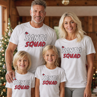 Santa Squad - Family Matching Christmas Tops - Adult, Kids & Baby - (Sold Separately)