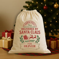 PERSONALISED Please Deliver Enclosed - Christmas Santa Sack