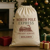 PERSONALISED North Pole Express - Christmas Santa Sack