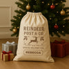 PERSONALISED Reindeer Post & Co - Christmas Santa Sack