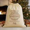 PERSONALISED Property Of Santas Workshop - Christmas Santa Sack