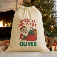 PERSONALISED Name Special Delivery - Christmas Santa Sack