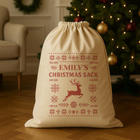 PERSONALISED Name Christmas Sack - Christmas Santa Sack