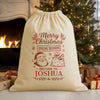 PERSONALISED Name Merry Christmas Special Delivery - Christmas Santa Sack