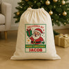PERSONALISED Delivered By Santa Merry Christmas - Christmas Santa Sack