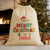 PERSONALISED Merry Christmas For - Christmas Santa Sack