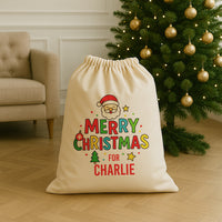 PERSONALISED Merry Christmas For - Christmas Santa Sack