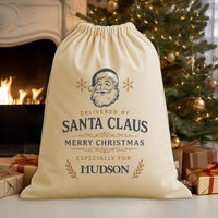 PERSONALISED Delivered By Santa Claus Especially For - Christmas Santa Sack
