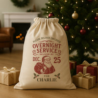 PERSONALISED Overnight Service Deliver By Dec 25 - Christmas Santa Sack