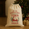 PERSONALISED Santa Claus Is Coming To Town For - Christmas Santa Sack