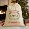 PERSONALISED Please Delivery By 25th December - Christmas Santa Sack