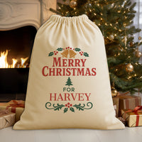 PERSONALISED Merry Christmas For - Christmas Santa Sack
