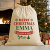 PERSONALISED Merry Christmas Name - Christmas Santa Sack
