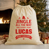 PERSONALISED Jingle All The Way - Christmas Santa Sack