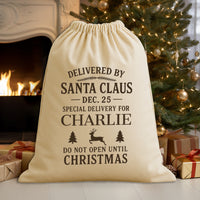 PERSONALISED Special Delivery For Name - Christmas Santa Sack