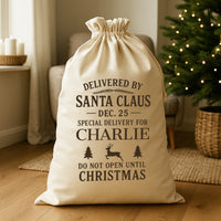 PERSONALISED Special Delivery For Name - Christmas Santa Sack