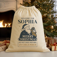 PERSONALISED Delivery For Name Merry Christmas - Christmas Santa Sack