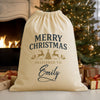 PERSONALISED Merry Christmas Delivered To - Christmas Santa Sack