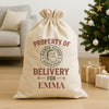 PERSONALISED Property Of Santa Claus North Pole - Christmas Santa Sack