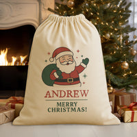 PERSONALISED NAME Merry Christmas - Christmas Santa Sack