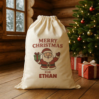 PERSONALISED Merry Christmas For - Christmas Santa Sack