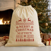 PERSONALISED Merry Christmas Name - Christmas Santa Sack