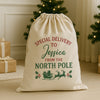 PERSONALISED Special Delivery To - From The North Pole - Christmas Santa Sack