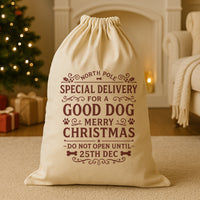 Special Delivery For A Good Dog - Christmas Dog Santa Sack