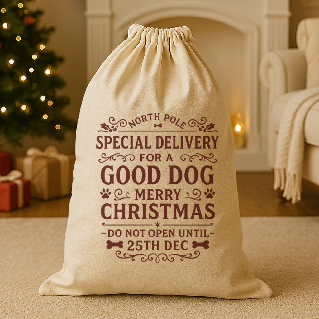 Special Delivery For A Good Dog - Christmas Dog Santa Sack