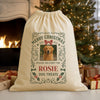 PERSONALISED Photo & Name Dog Treats - Christmas Dog Santa Sack