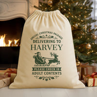 PERSONALISED Special Christmas Package Adult Contents - Christmas Santa Sack