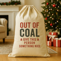 Out Of Coal - Christmas Santa Sack