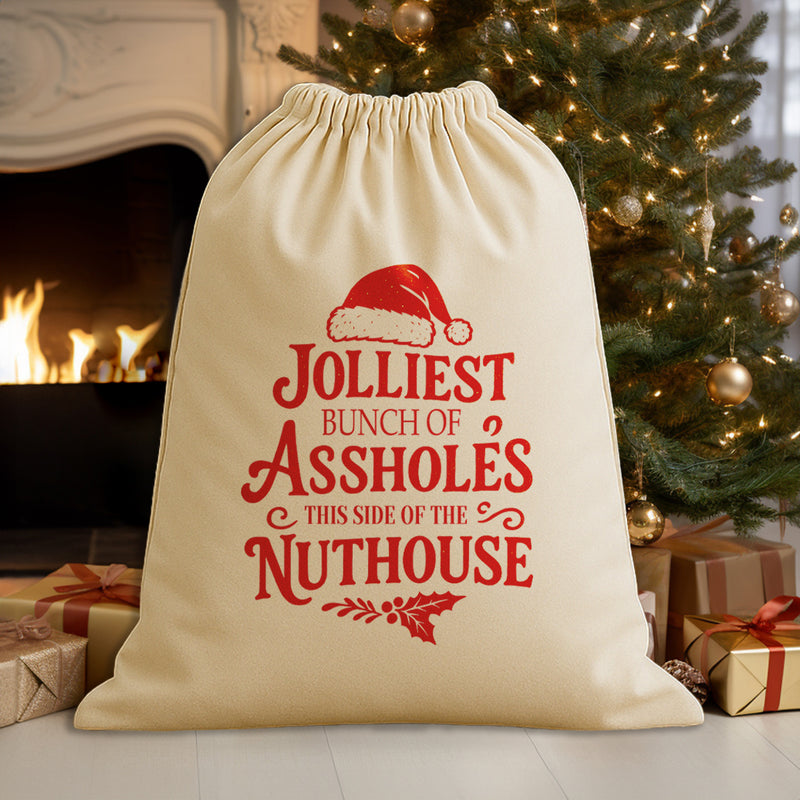 Holliest Bunch Of Assholes - Christmas Santa Sack