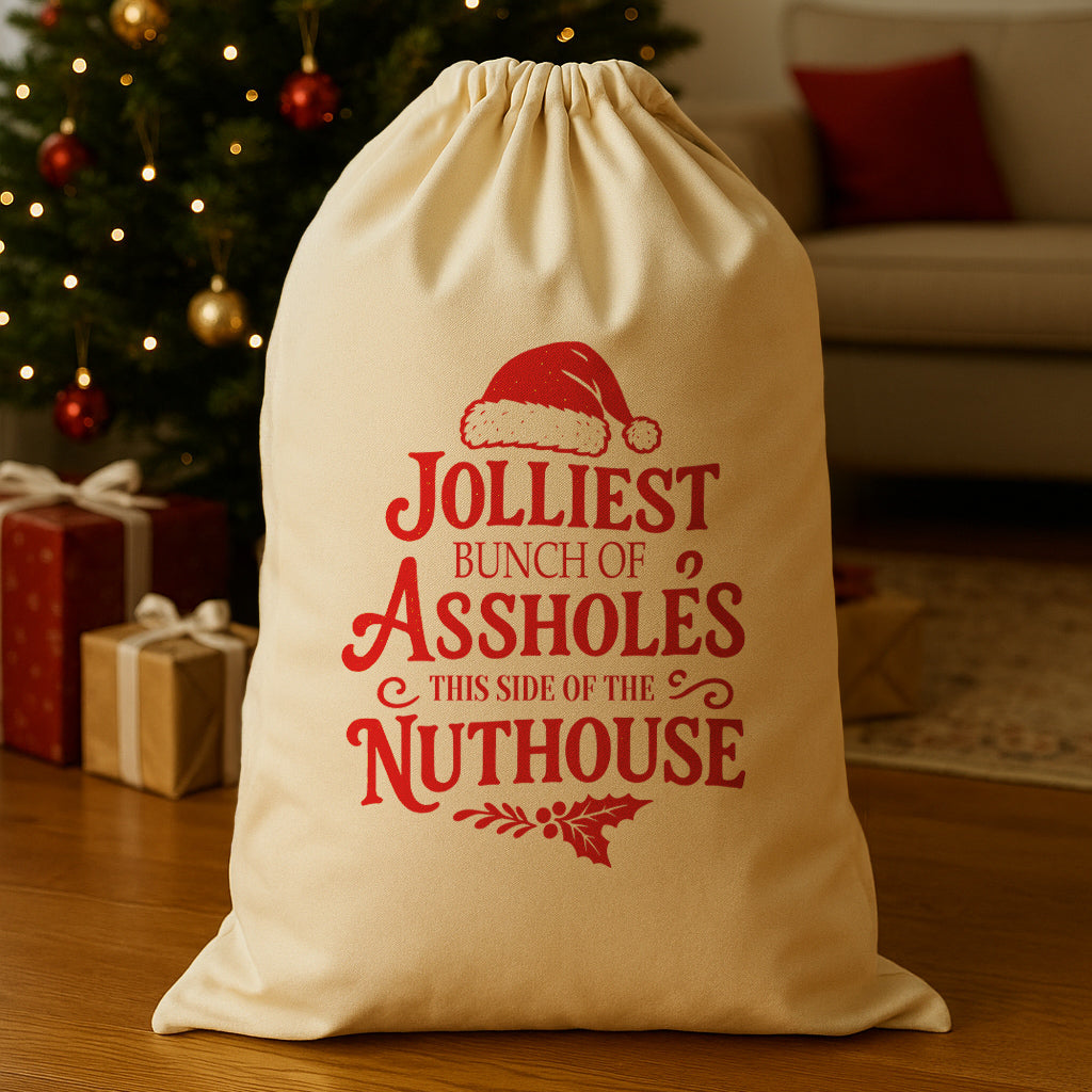 Holliest Bunch Of Assholes - Christmas Santa Sack