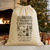 Merry Christmas Lets Get Jolly - Christmas Santa Sack
