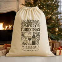Merry Christmas Lets Get Jolly - Christmas Santa Sack