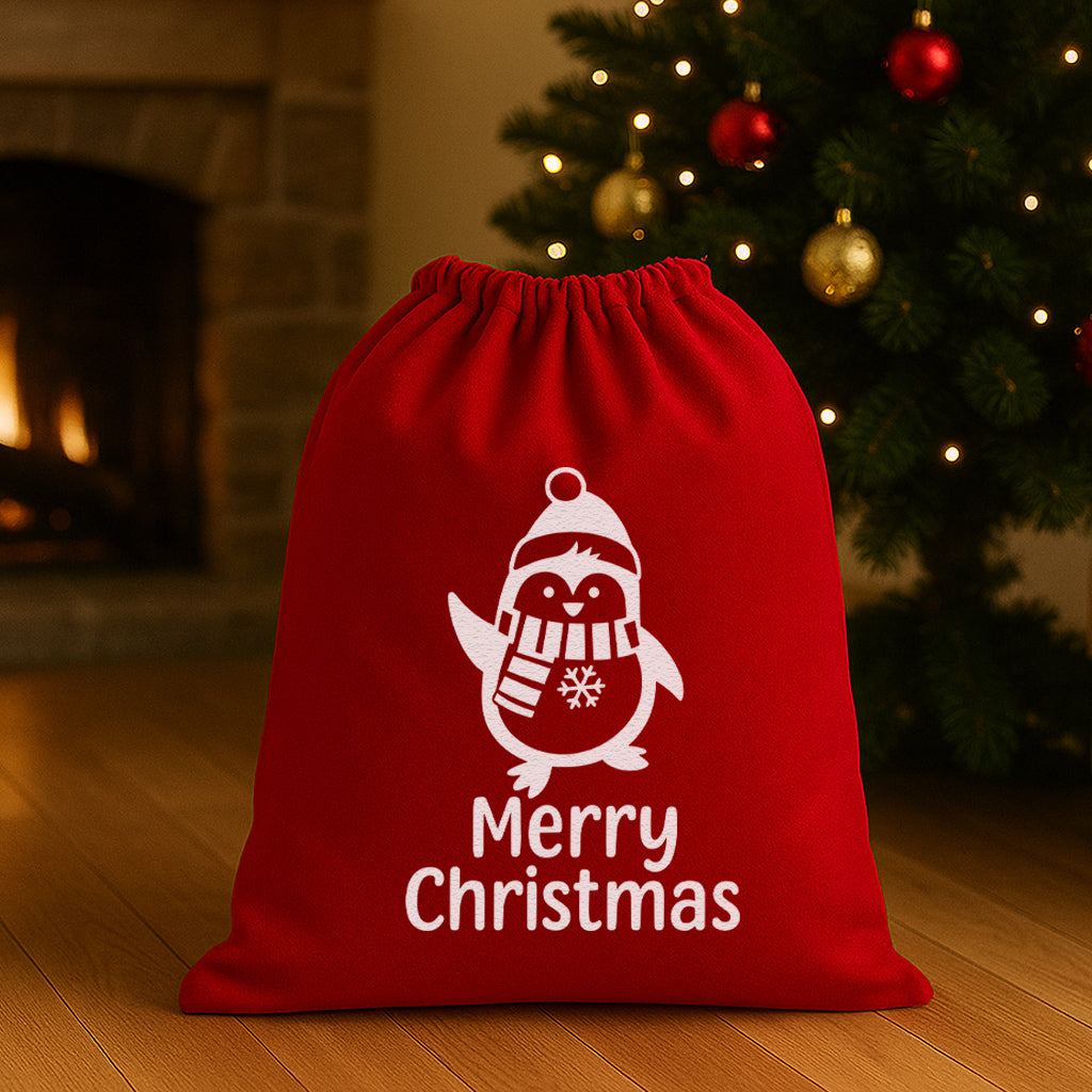 Penguin Merry Christmas - Christmas Santa Sack