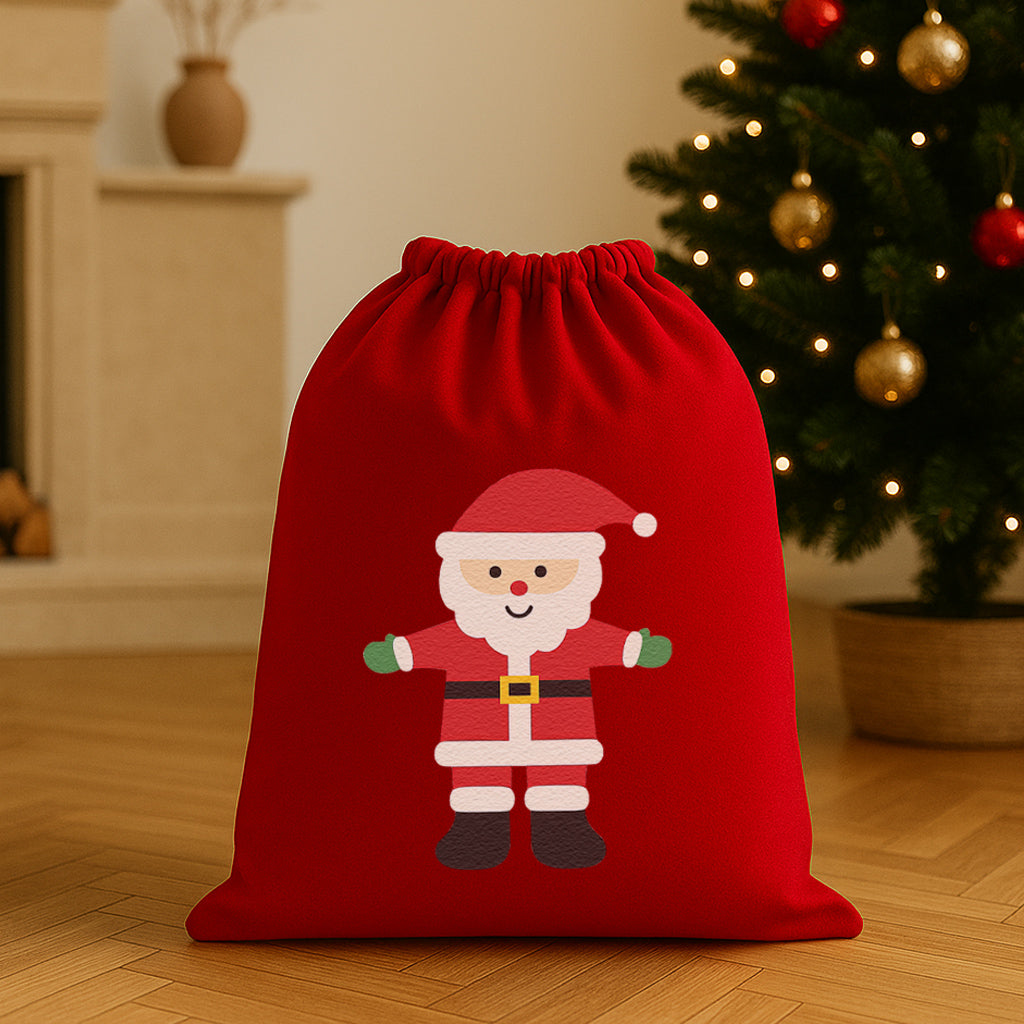 Santa Colour Silhouette - Christmas Santa Sack