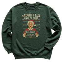 Naughty Hall Of Fame Mrs Claus - Christmas Jumper Sweatshirt - Adult & Kids - All Sizes