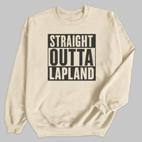 Straight Outta Lapland - Christmas Jumper Sweatshirt - Adult & Kids - All Sizes
