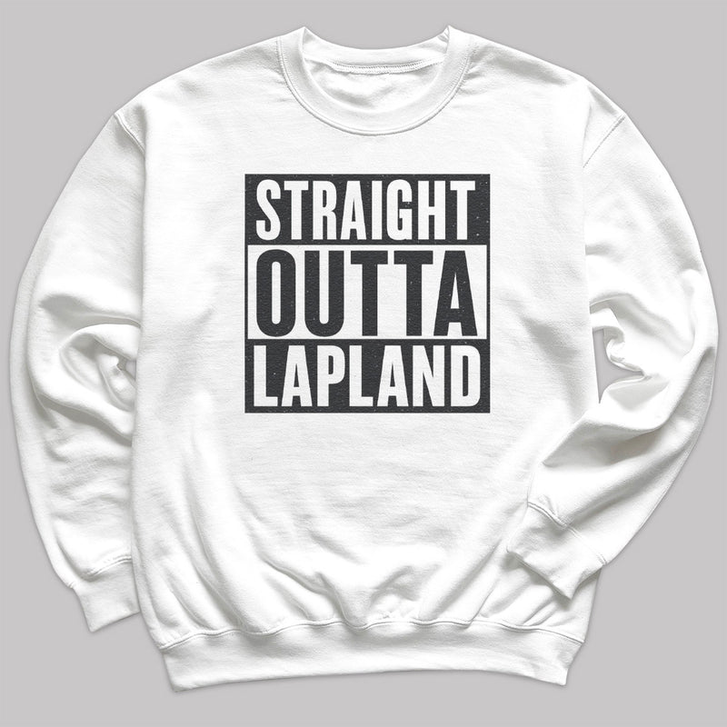 Straight Outta Lapland - Christmas Jumper Sweatshirt - Adult & Kids - All Sizes