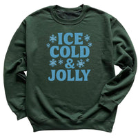 Ice Cold And Jolly - Christmas Jumper Sweatshirt - Adult & Kids - All Sizes