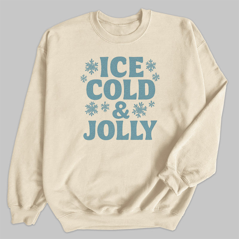 Ice Cold And Jolly - Christmas Jumper Sweatshirt - Adult & Kids - All Sizes