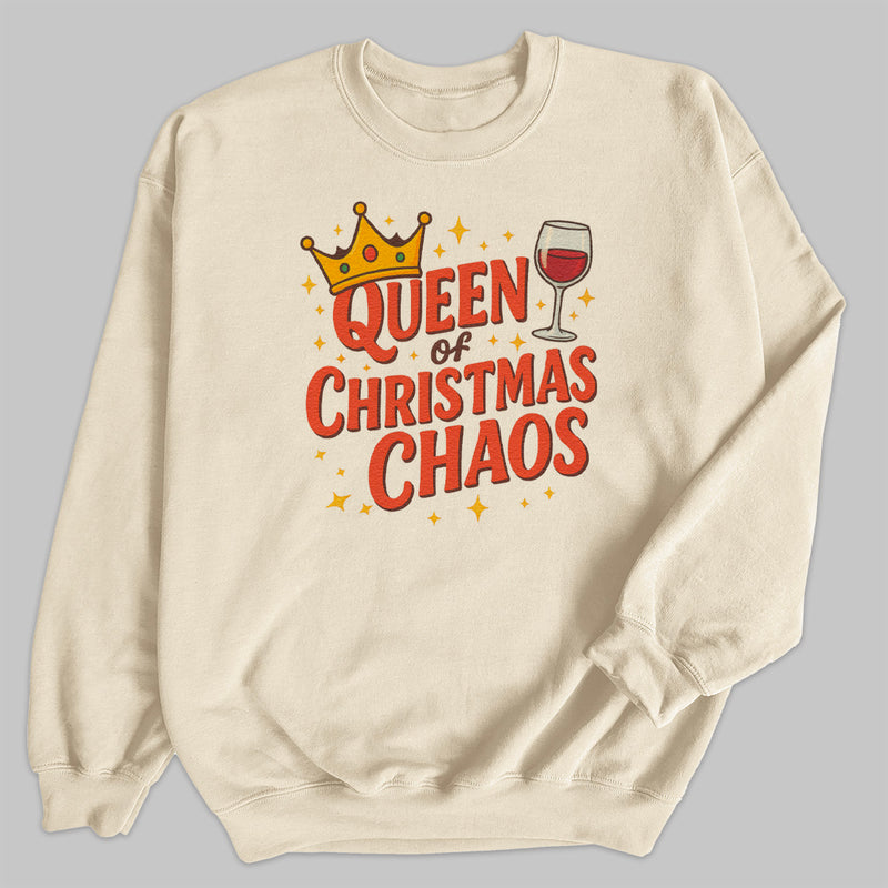 Queen Of Christmas Choas - Christmas Jumper Sweatshirt - All Sizes