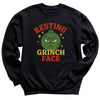 Resting Grinch Face - Christmas Jumper Sweatshirt - Adult & Kids - All Sizes