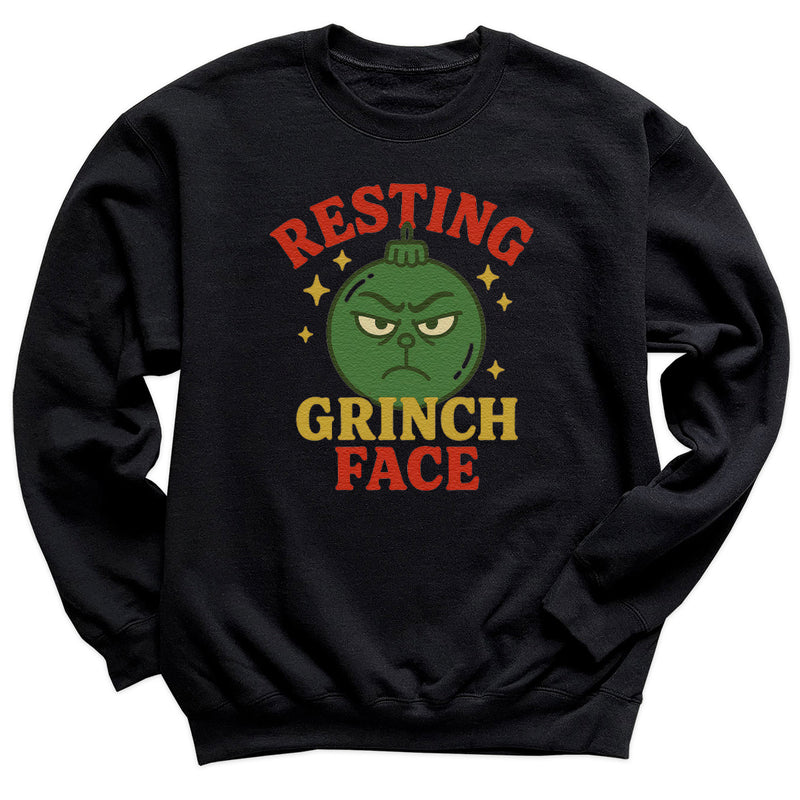 Resting Grinch Face - Christmas Jumper Sweatshirt - Adult & Kids - All Sizes